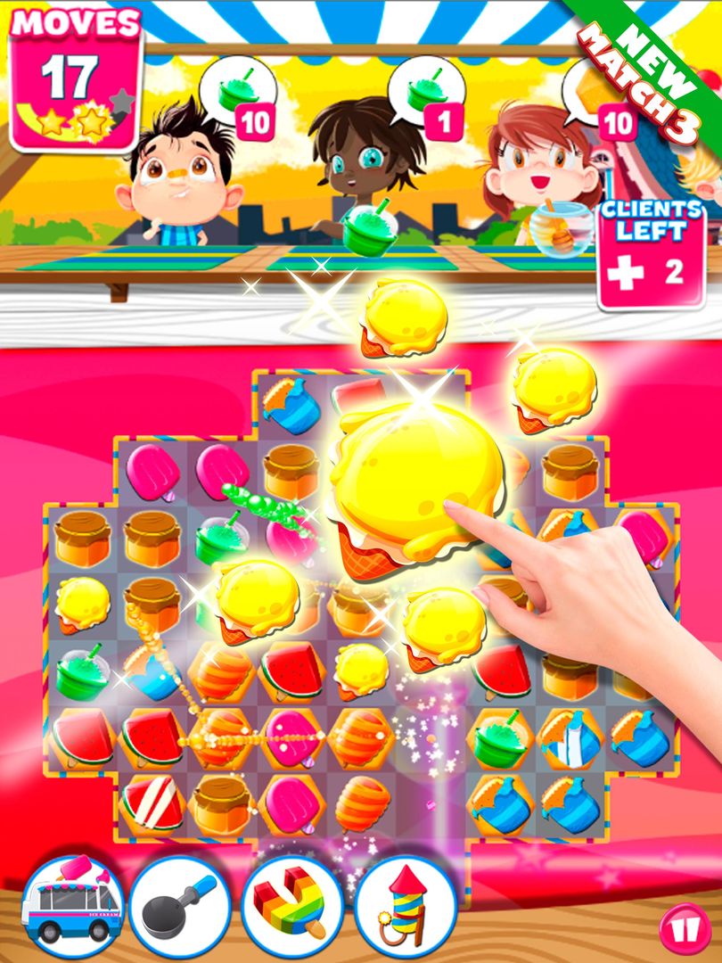 Screenshot of Ice Cream Match 3 Puzzle Game