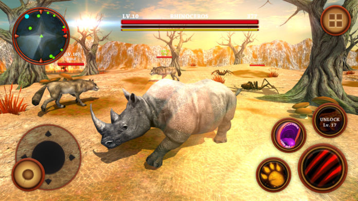 非洲犀牛模拟器 게임 스크린 샷