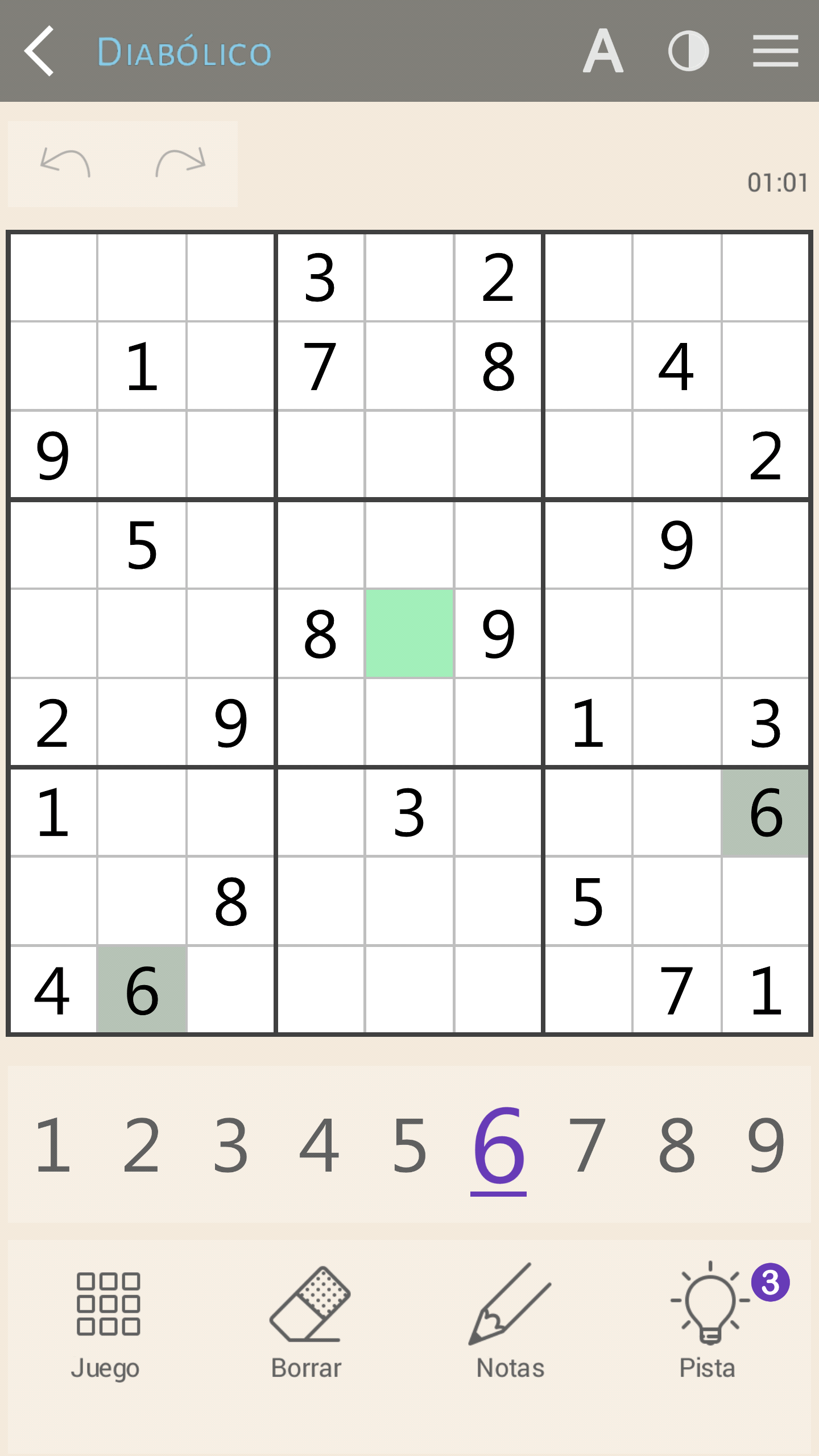 Captura de Pantalla del Juego Sudoku en español