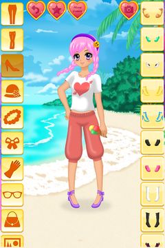 Anime Date Dress Up Girls Game Game Screenshot