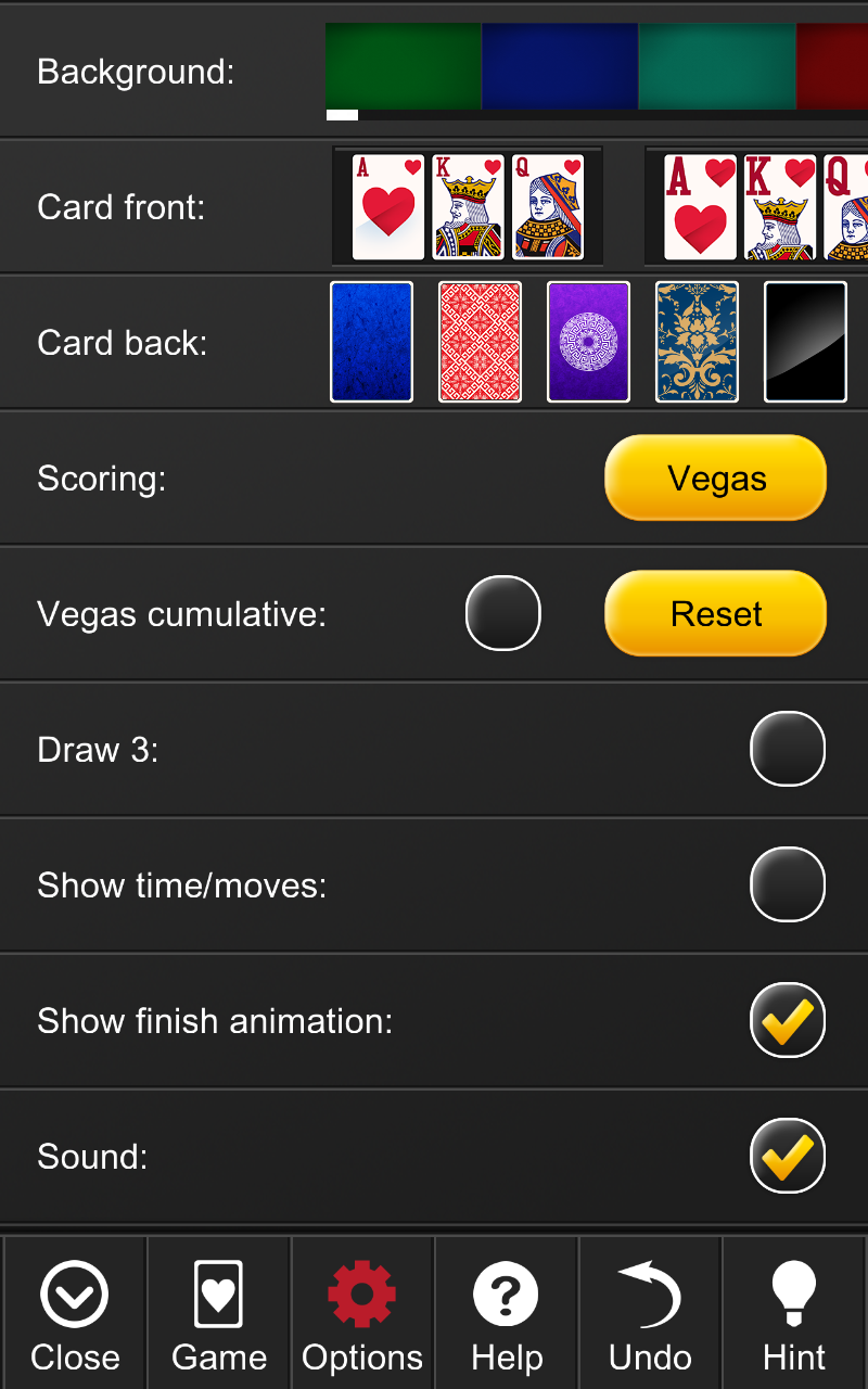 Solitaire Epic Game Screenshot