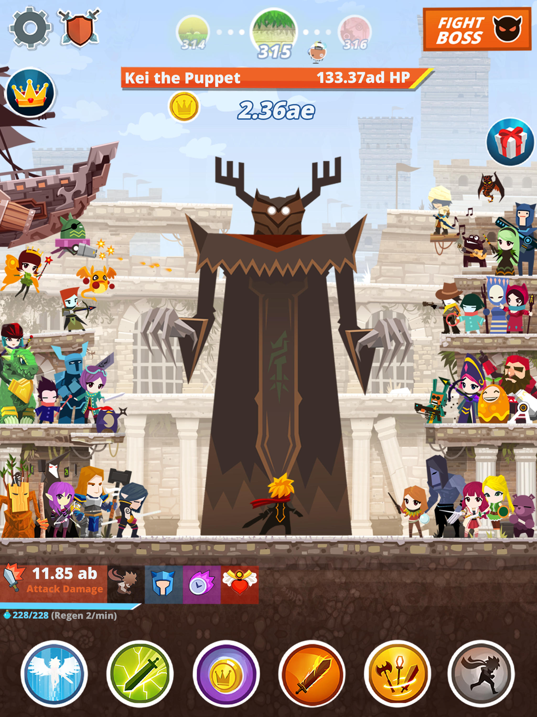 Tap Titans 2: Clicker Idle RPG ภาพหน้าจอเกม
