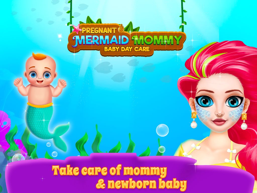 美人魚媽媽和新生兒 - 保姆遊戲遊戲截圖