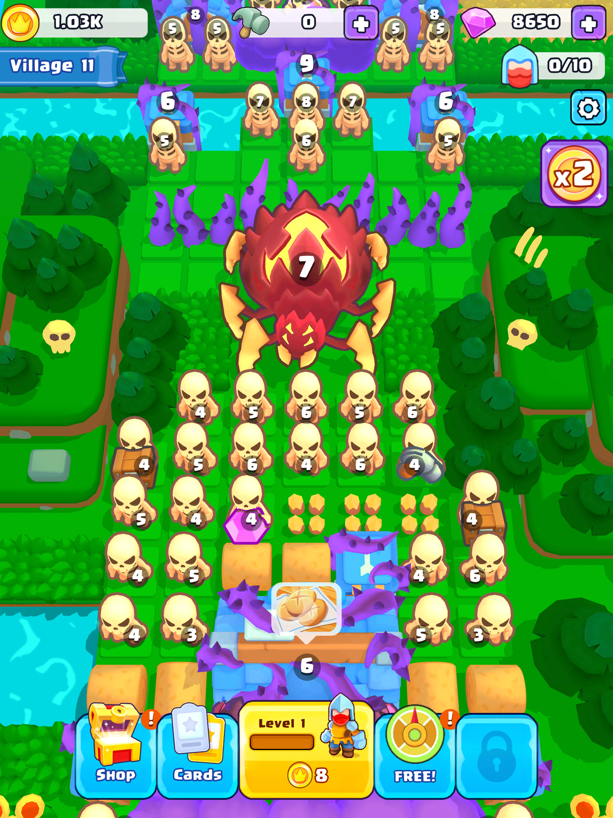 Screenshot of Brave Merge - Battle & Defense