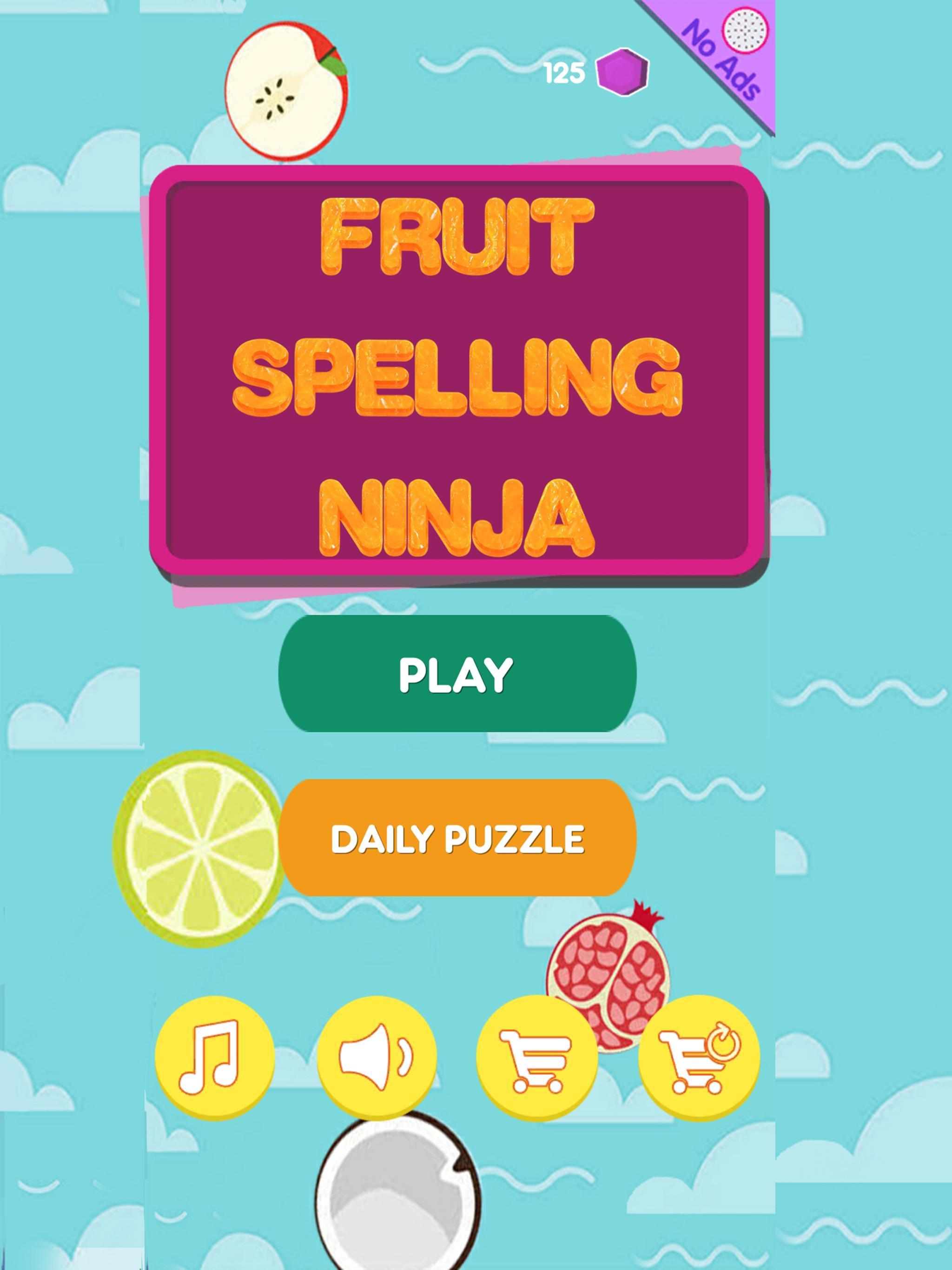 Fruit Spelling Ninja Game Screenshot