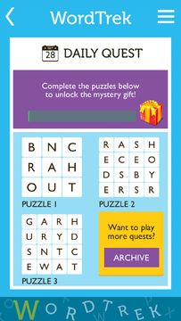 Word Trek - Word Brain streak Game Screenshot