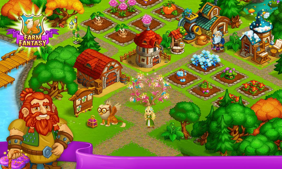 팜 판타지: 마법사 해리 마을에서의 행복한 마법의 날 게임 스크린 샷
