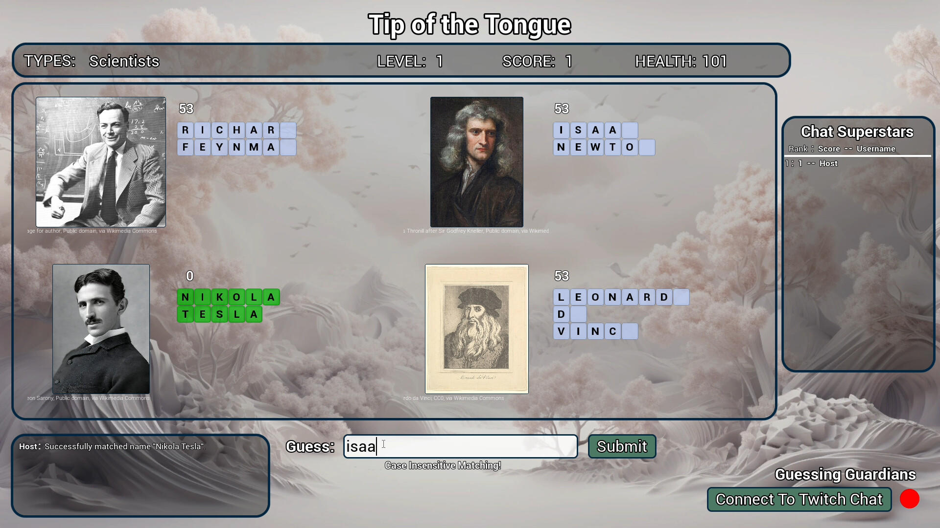 Tip of the Tongue Game Screenshot