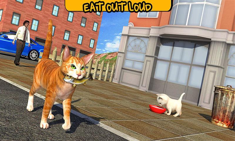 Cuplikan Layar Game Street Cat Sim 2016