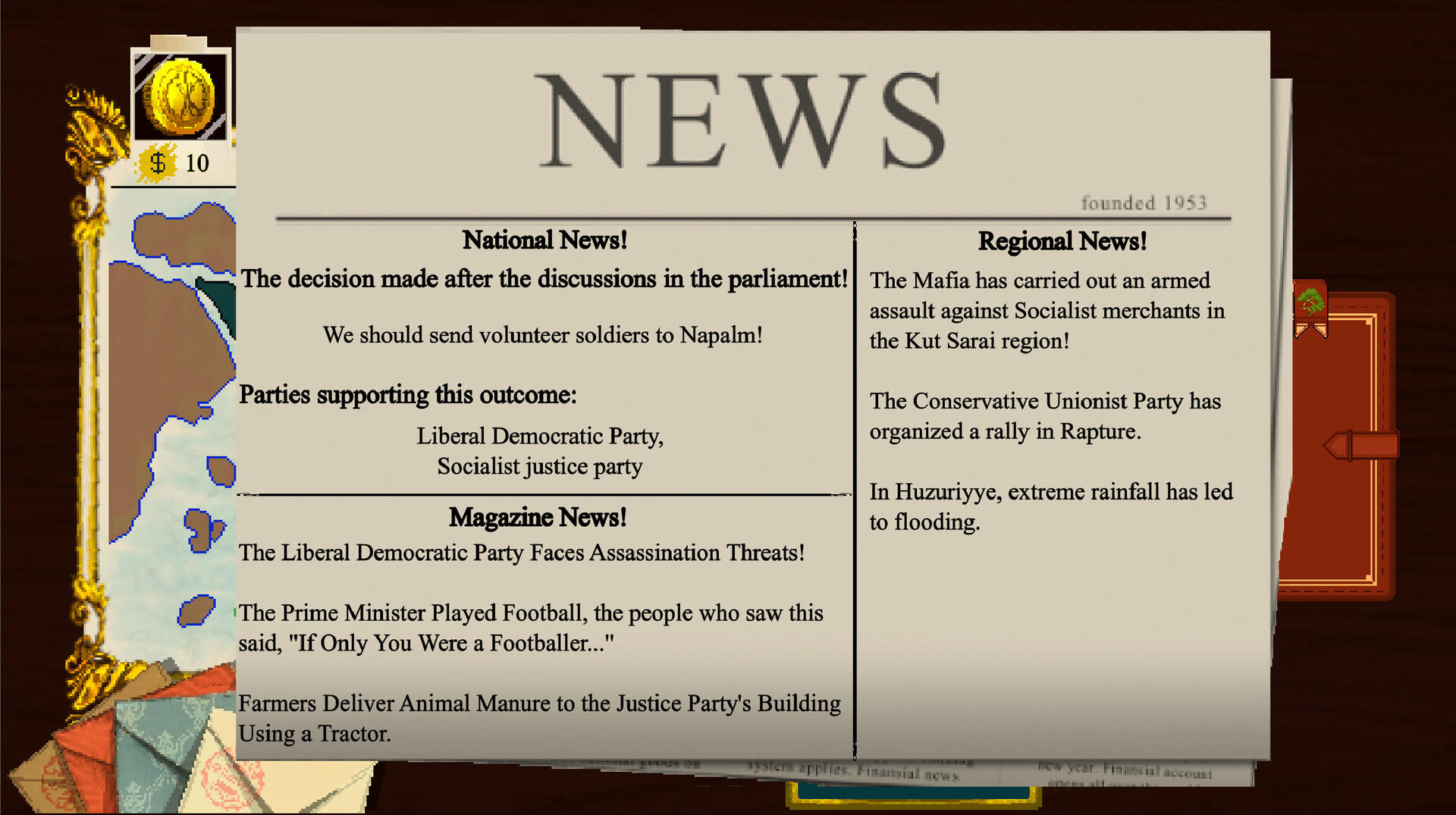 Statecraft: Corrupted Democracy screenshot game
