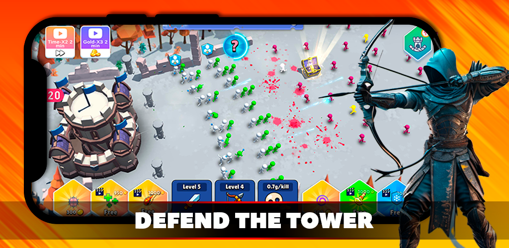 Stickman Tower Defense のビデオのスクリーンショット