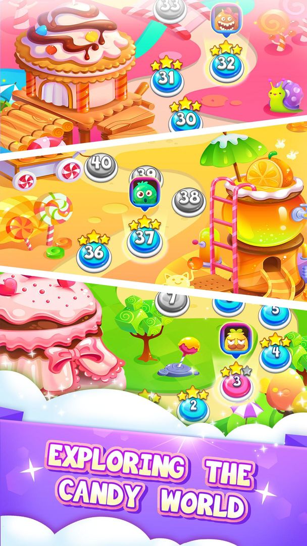 糖果大爆炸 - 超級甜蜜的三消益智遊戲遊戲截圖