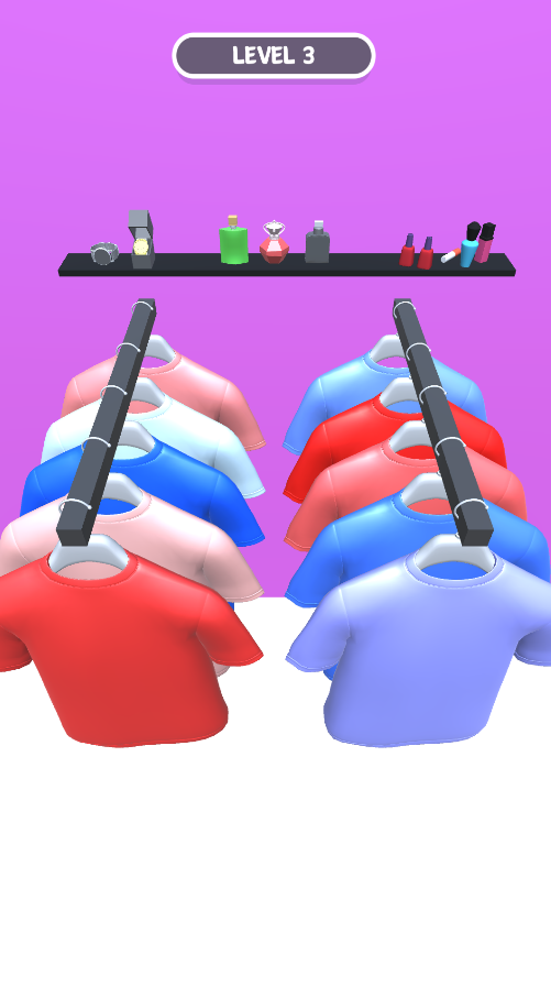 Clothes Sort 3D Game Screenshot