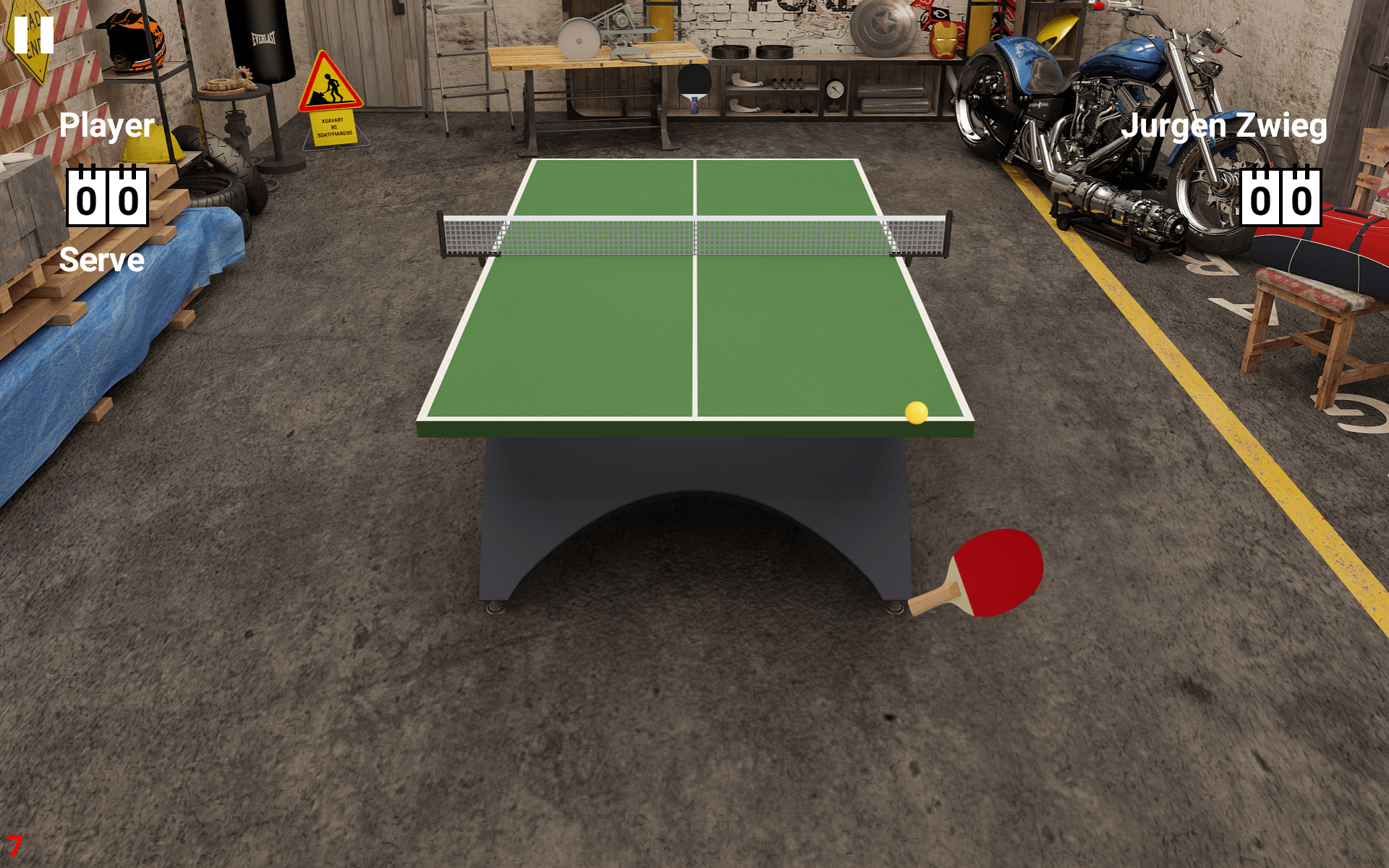 Cuplikan Layar Game Virtual Table Tennis