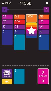 2048 Zen Cards Game Screenshot