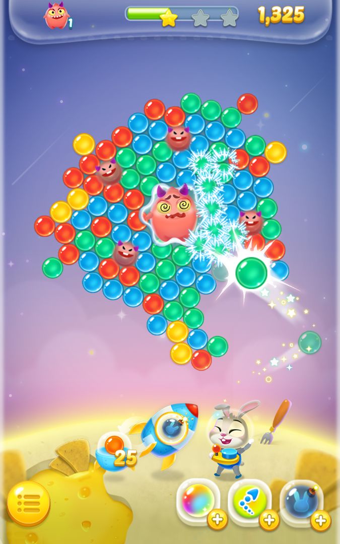 Bubble spinner : space bunny遊戲截圖