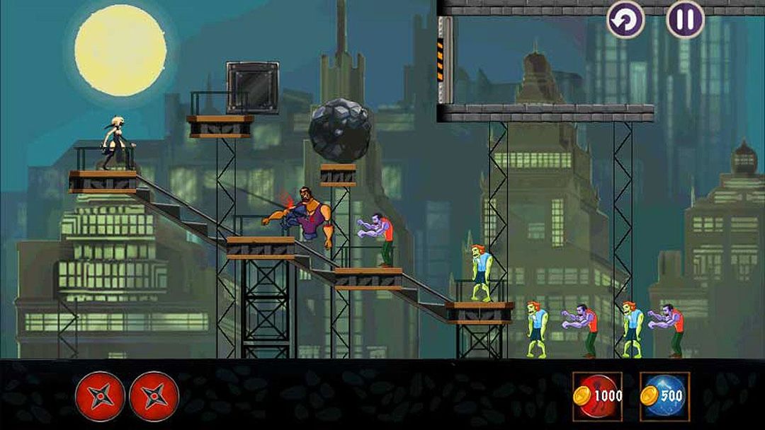 Girl Ninja VS Zombie screenshot game