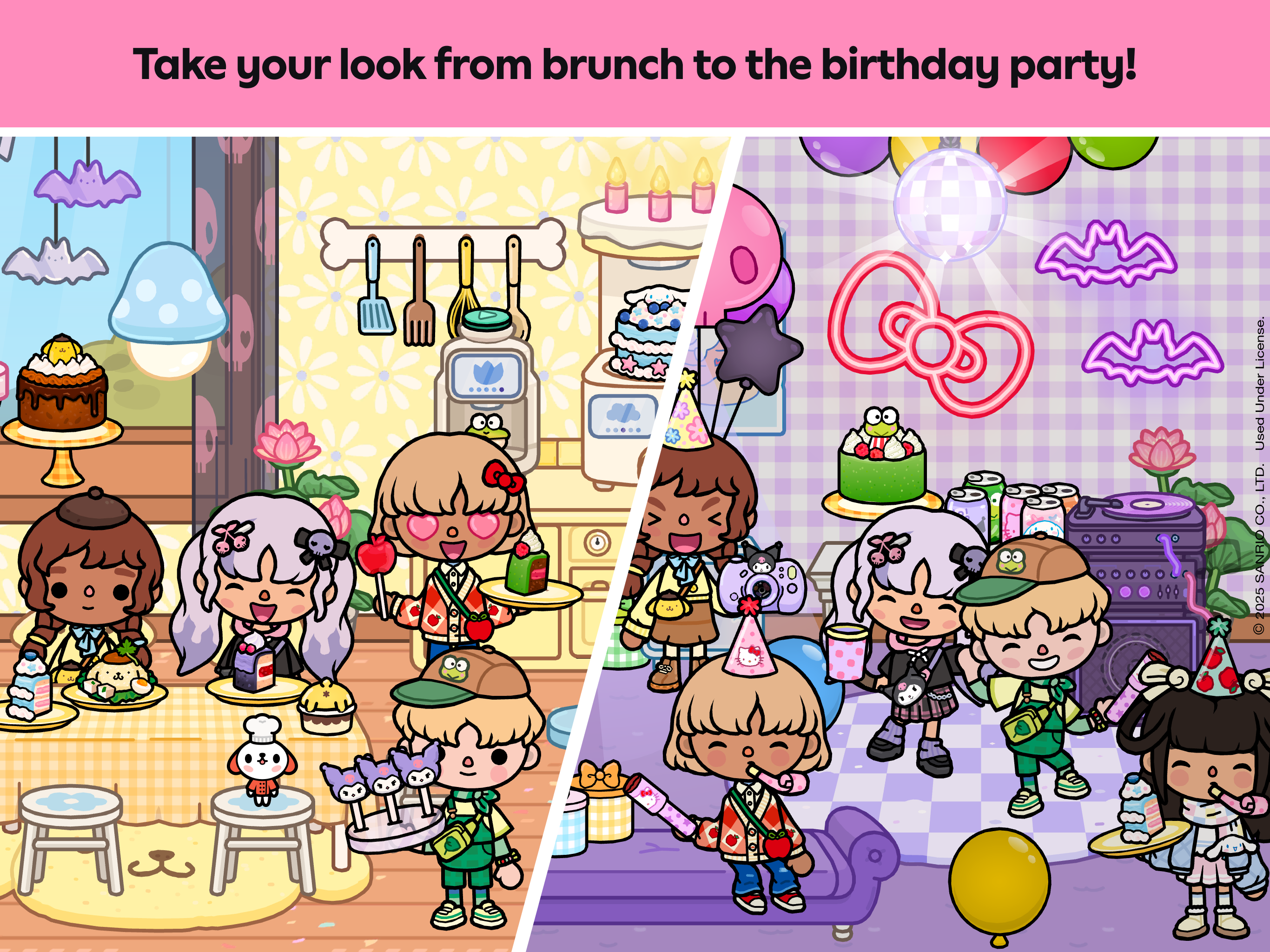 Cuplikan Layar Game Toca Boca World x Hello Kitty