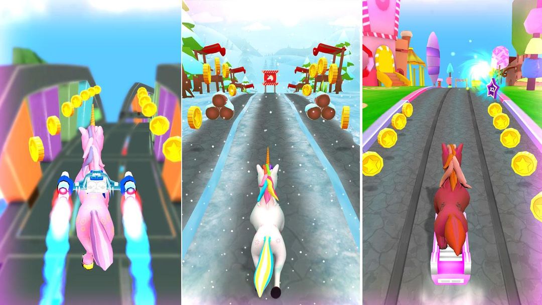 Unicorn Running Game - Fun Run screenshot game