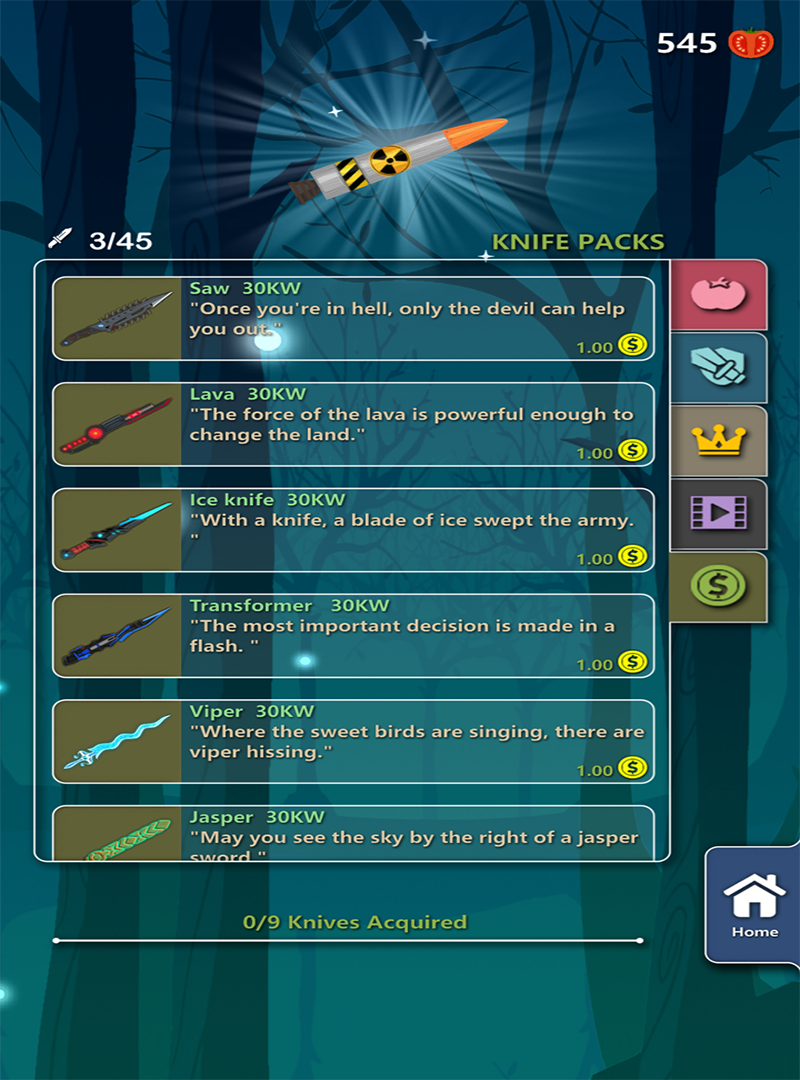 Knife Strike - Knife Game to Hit Game Screenshot