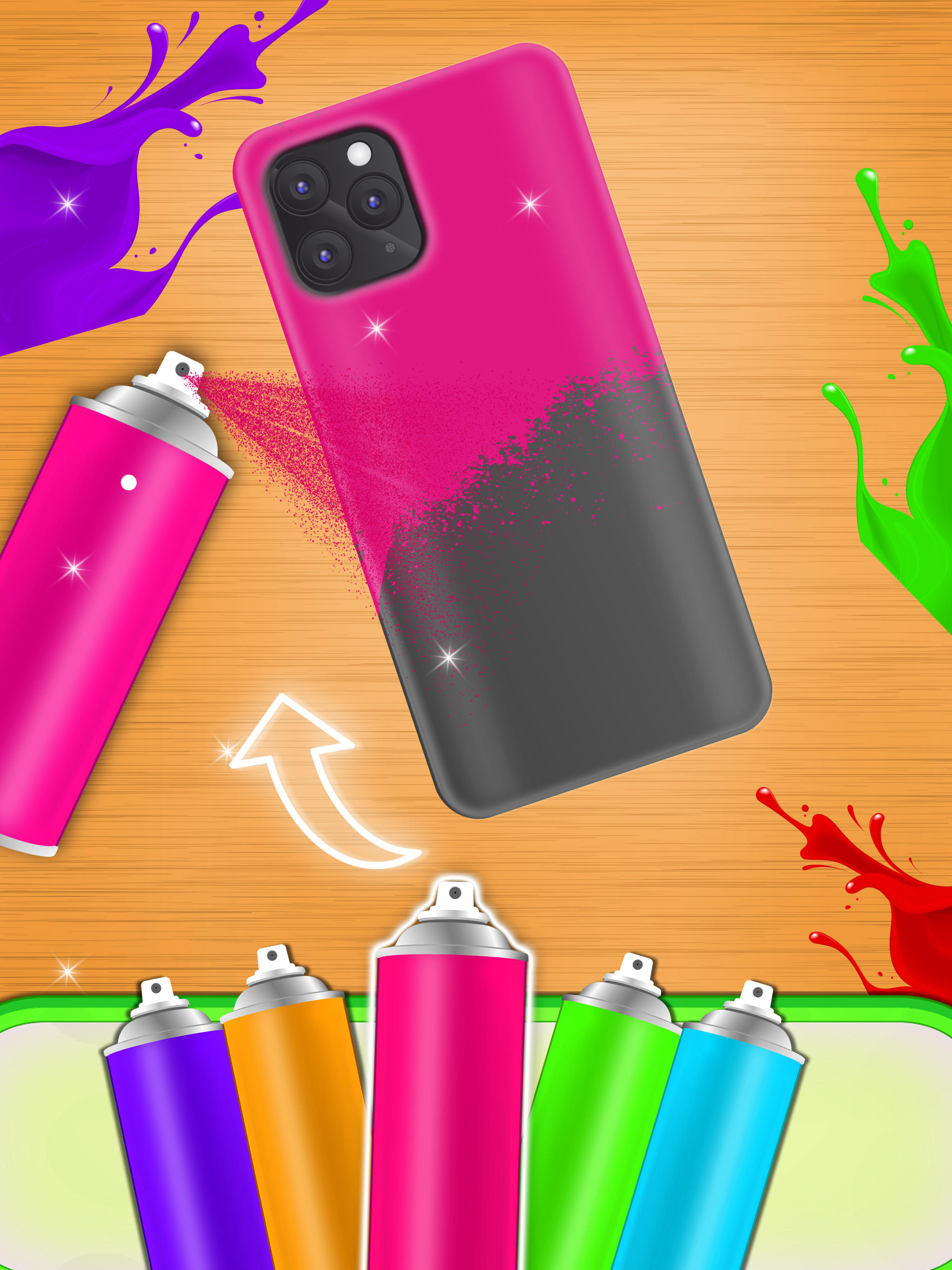 Phone Case DIY Mobile Paint 게임 스크린 샷