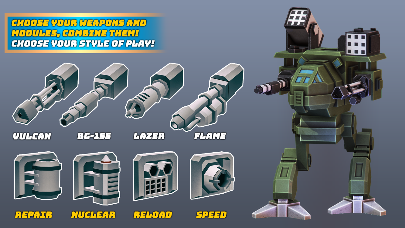 Grand Robots Battleground Game Screenshot