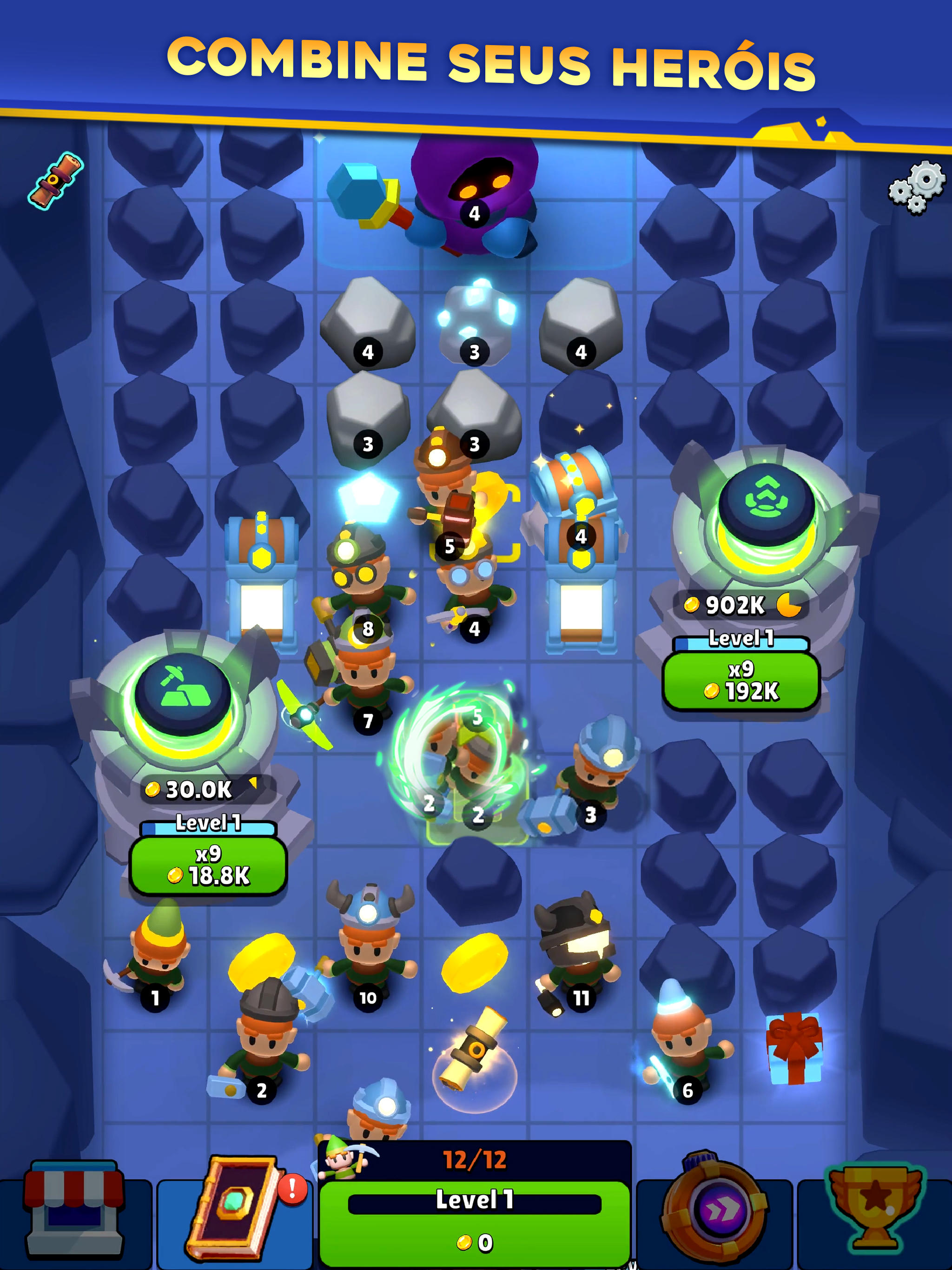Captura de Tela do Jogo Gold and Heroes - Idle Dig