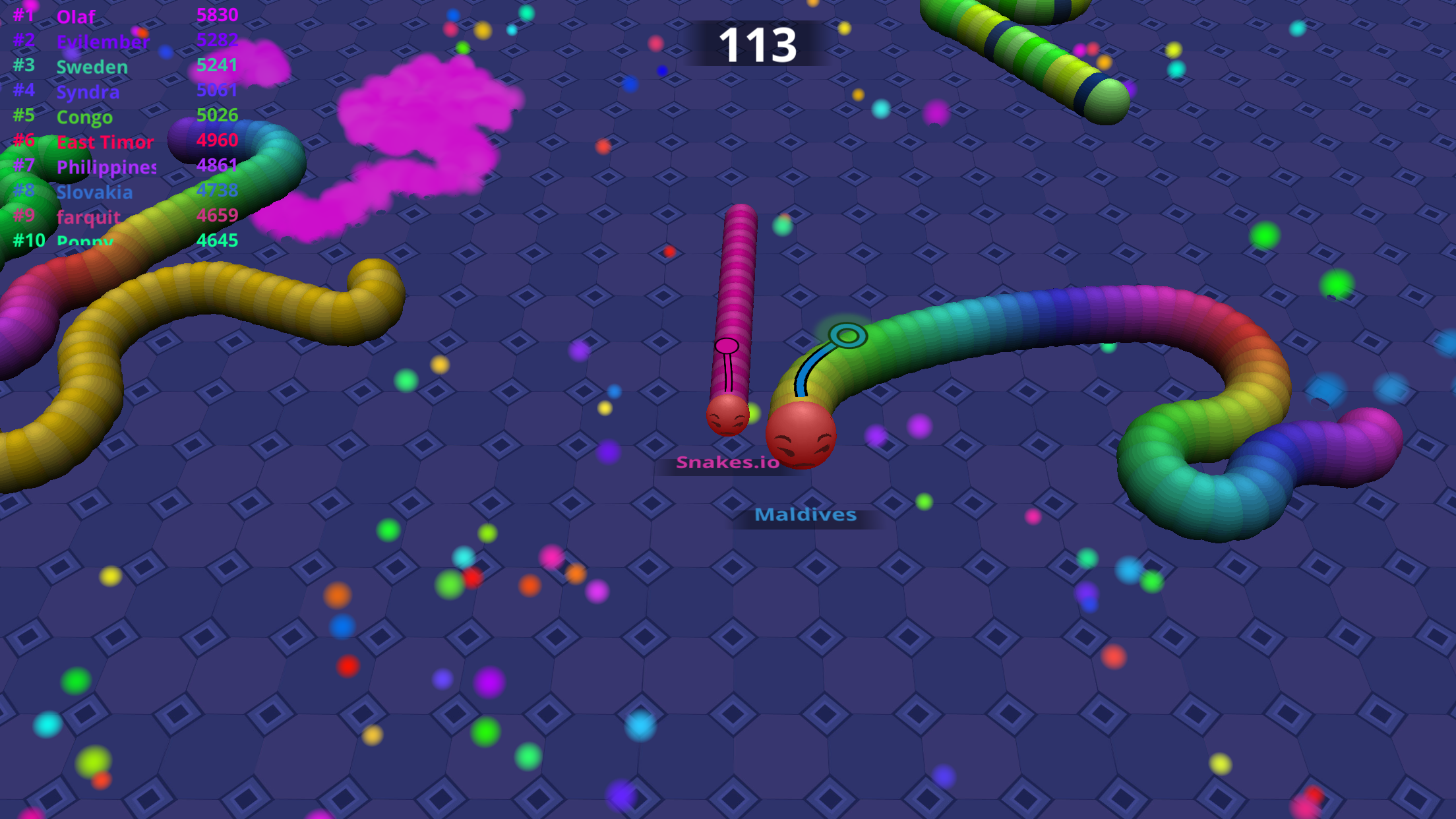 Screenshot 3 of Super Slither Battle worms.io 