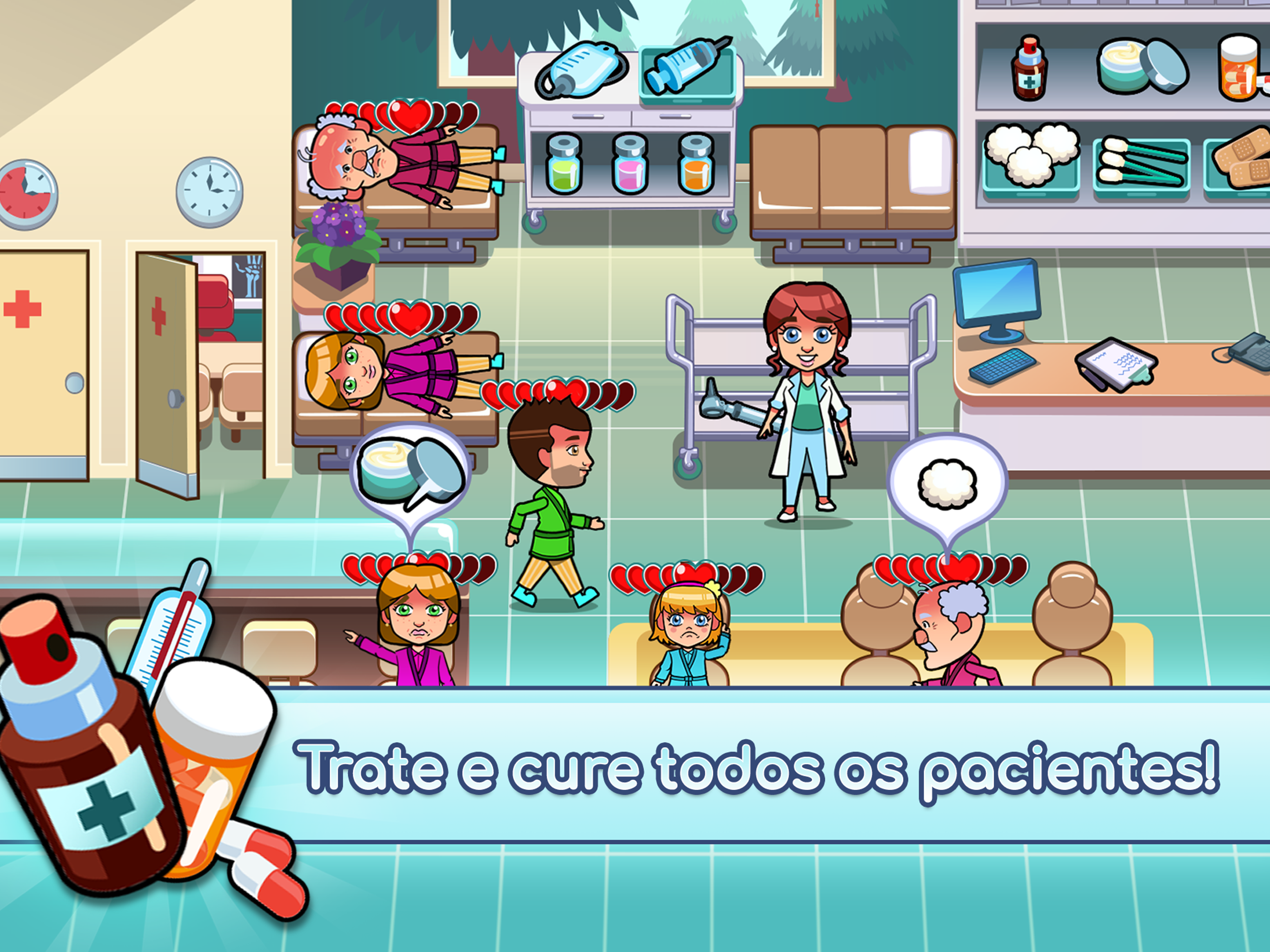 Captura de Tela do Jogo Hospital Dash Tycoon Simulator