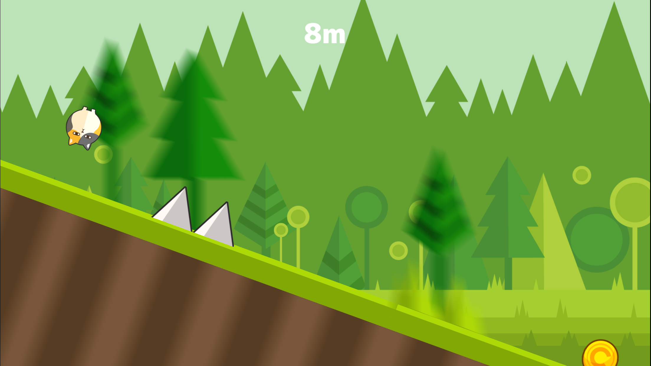 Rolling Down Hills Game Screenshot