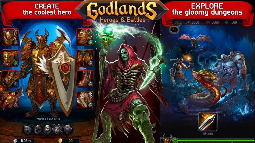 Godlands RPG - Fight for Thron ภาพหน้าจอเกม