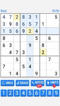 Sudoku number brain classic Game Screenshot