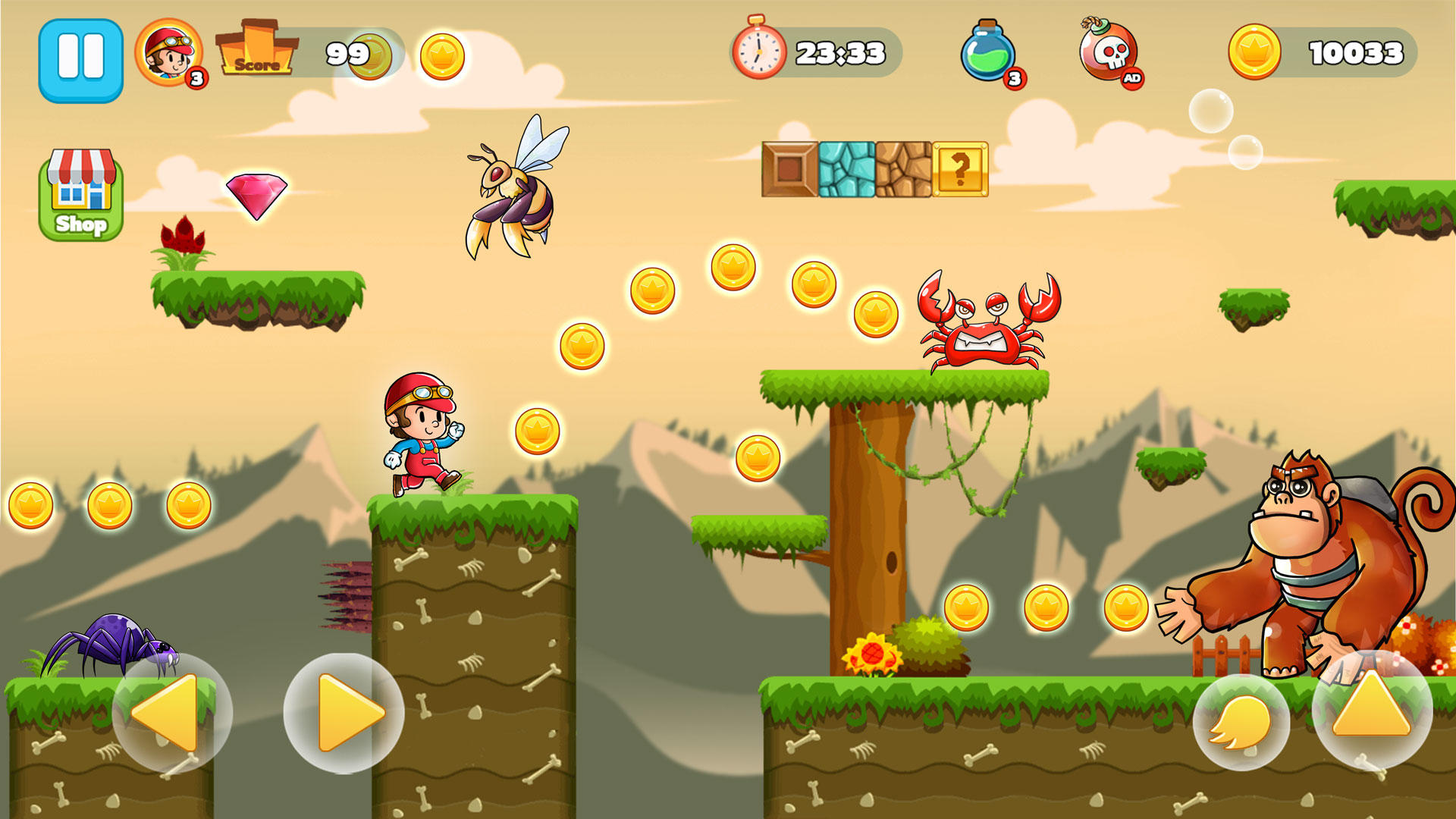 Screenshot of Super Bino: Jungle Adventure