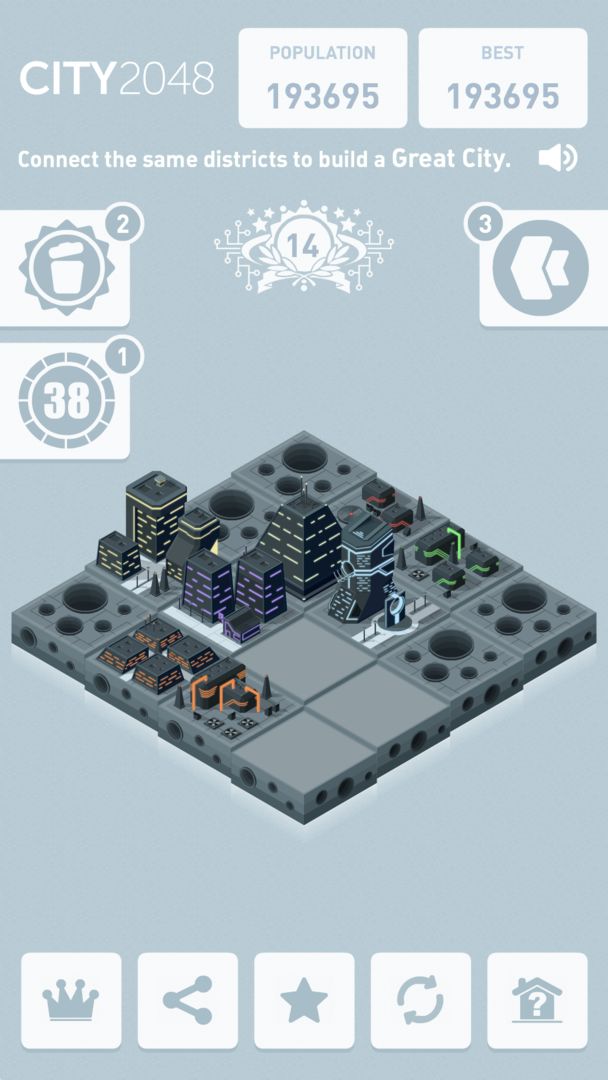 City 2048 screenshot game