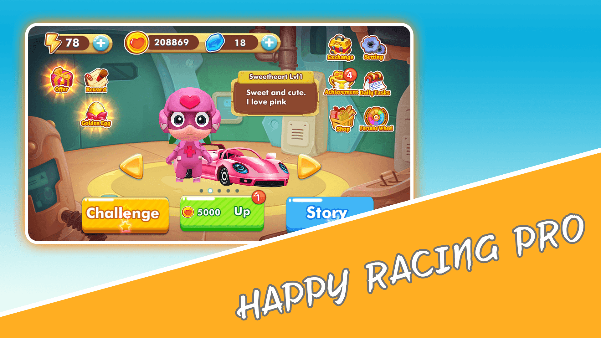 Cuplikan Layar Game Happy Race Pro