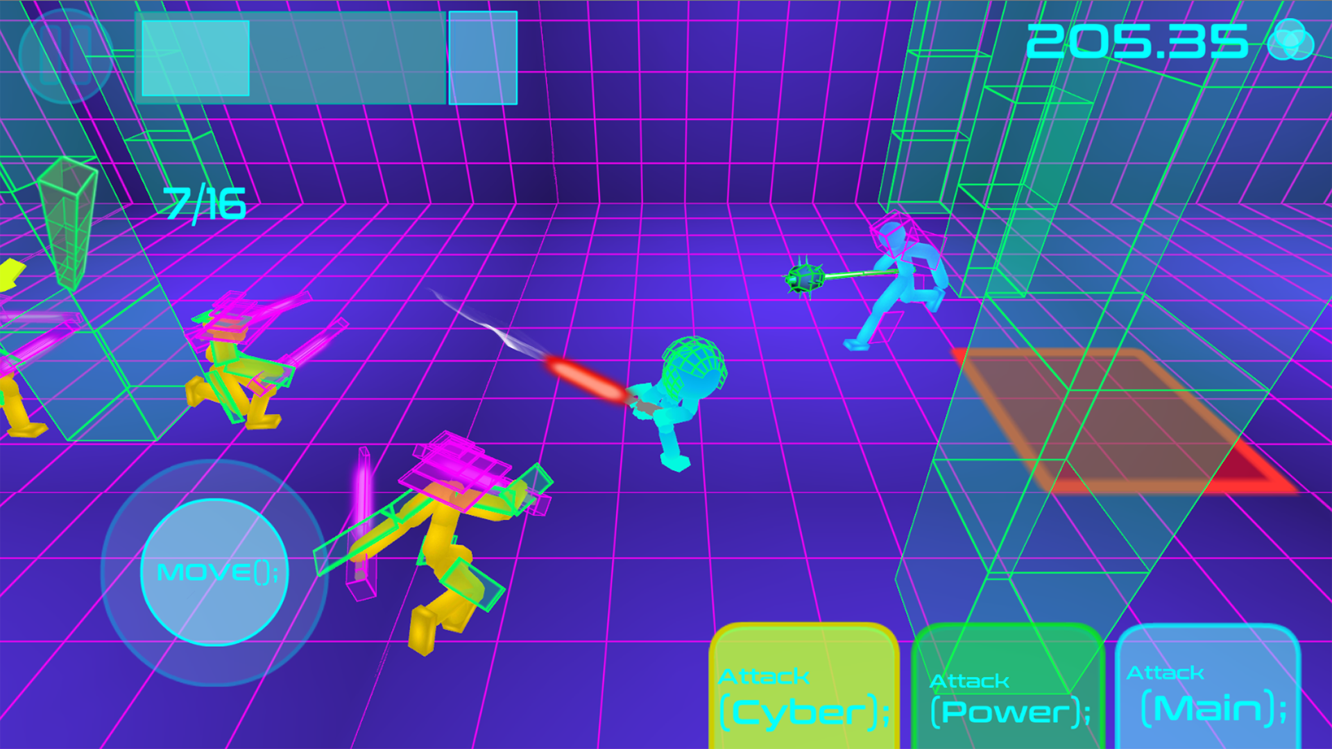 Screenshot of Stickman Neon Sword Fighting