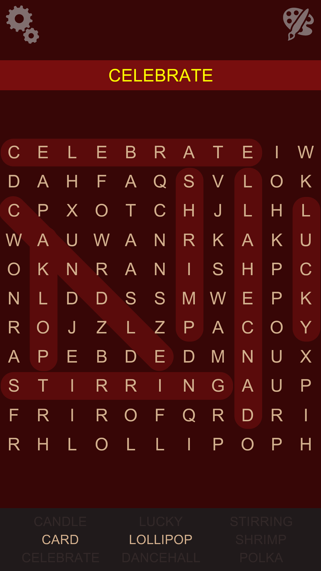 Screenshot of Word Search Epic