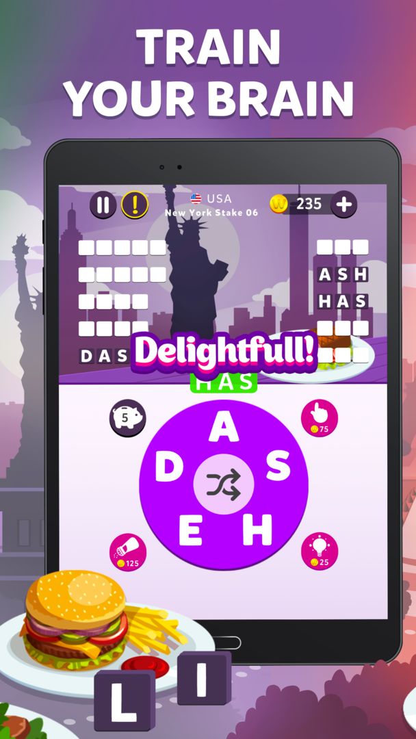Screenshot of Wordelicious - Fun Word Puzzle