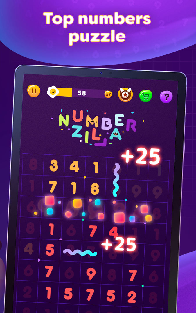 Numberzilla: Number Match Game screenshot game