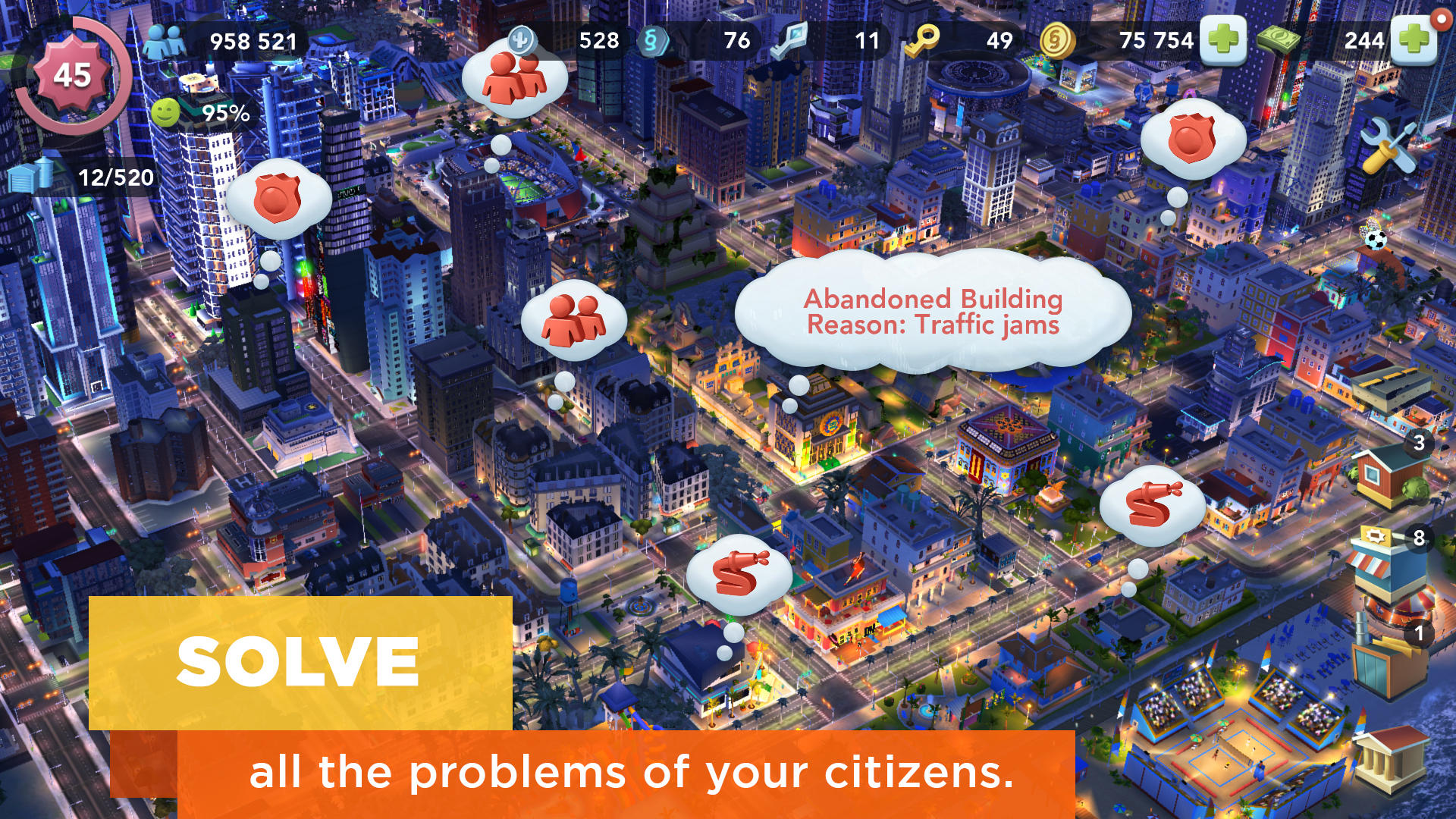 SimCity BuildIt ภาพหน้าจอเกม