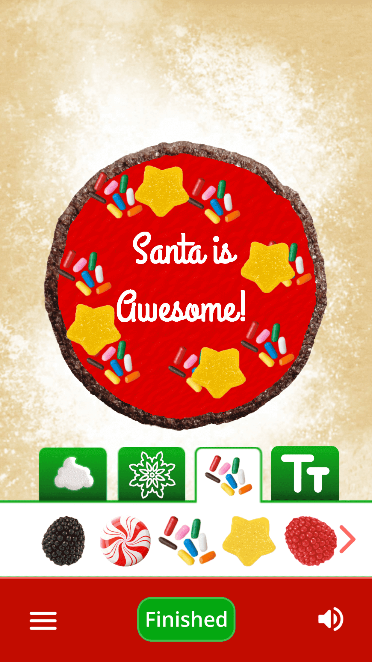 Screenshot of Make a Cookie for Santa — The Elf on the Shelf®