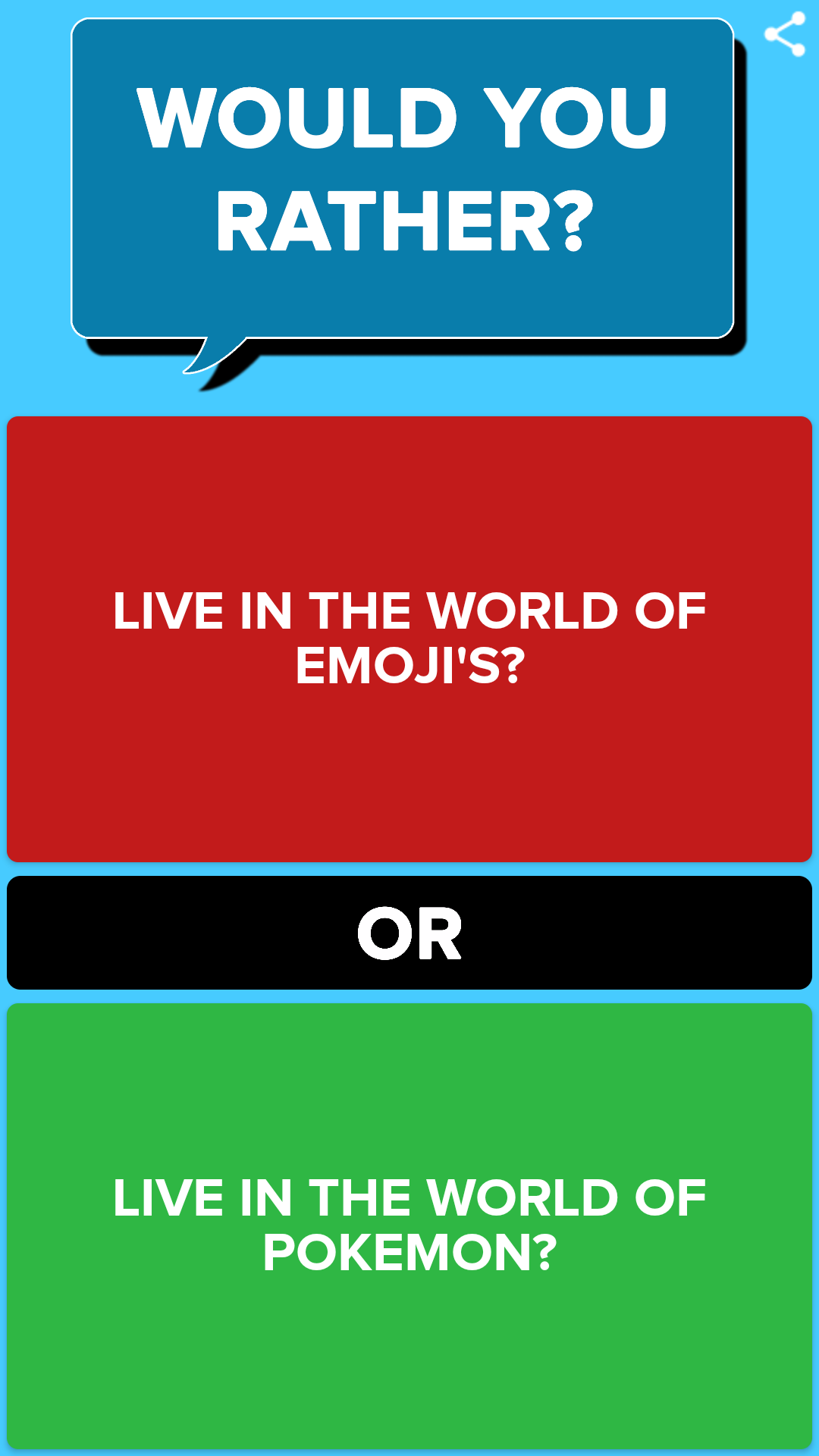 Would You Rather? Game Screenshot