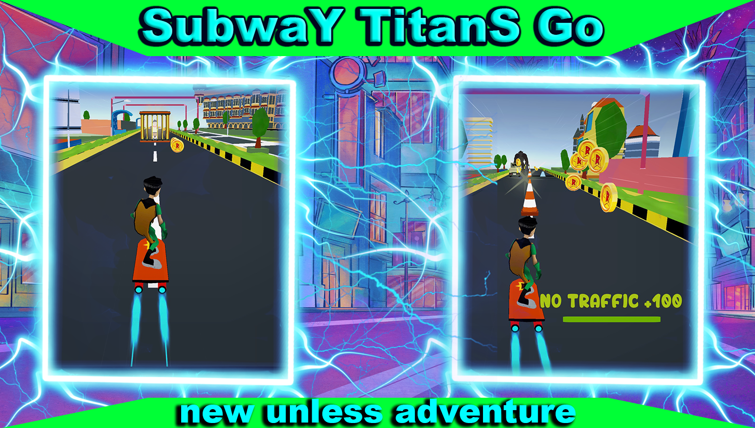 Captura de Tela do Jogo Subway Titans Adventure G Game