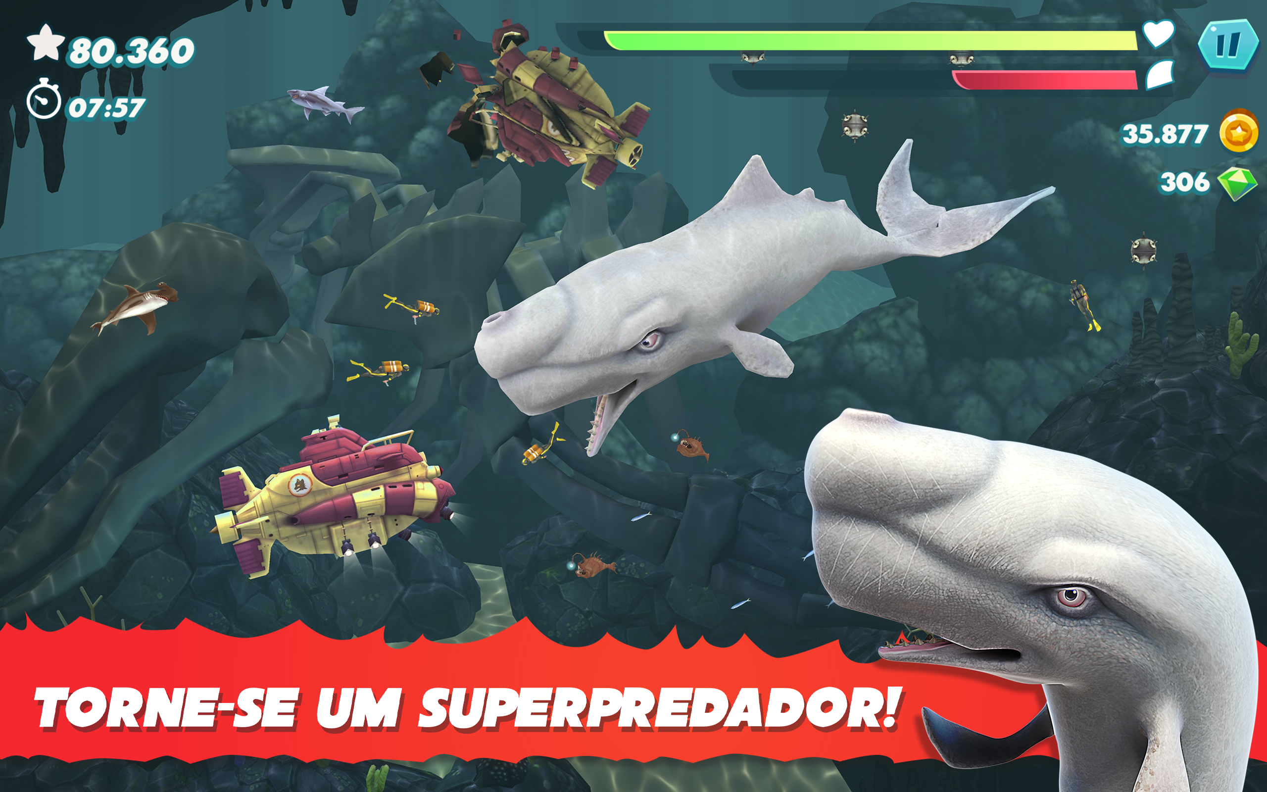 Captura de Tela do Jogo Hungry Shark Evolution: Ataque
