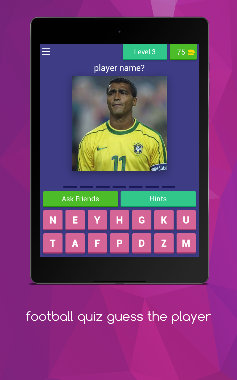 football quiz guess the player Game Screenshot