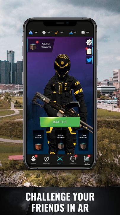 Screenshot 1 of Cuộc đụng độ thực tế: Trò chơi chiến đấu AR 