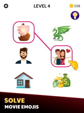 Movie Emoji Puzzle: Match game Game Screenshot