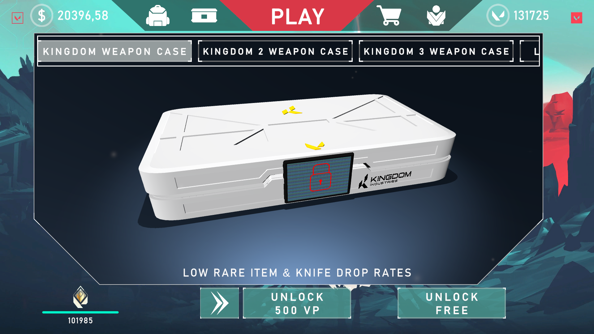 Valorant Case Simulator Game Screenshot