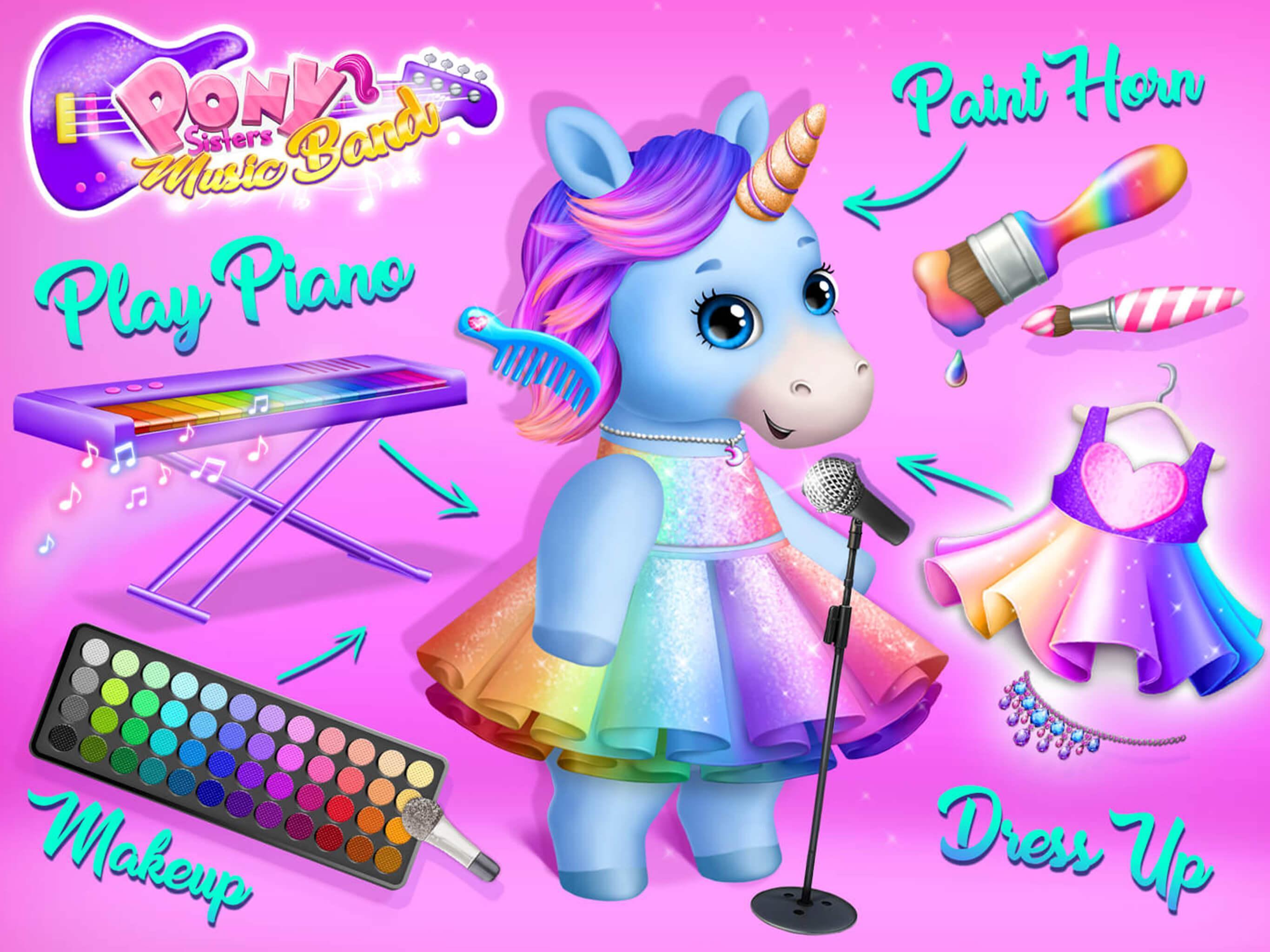 Cuplikan Layar Game Pony Sisters Pop Music Band