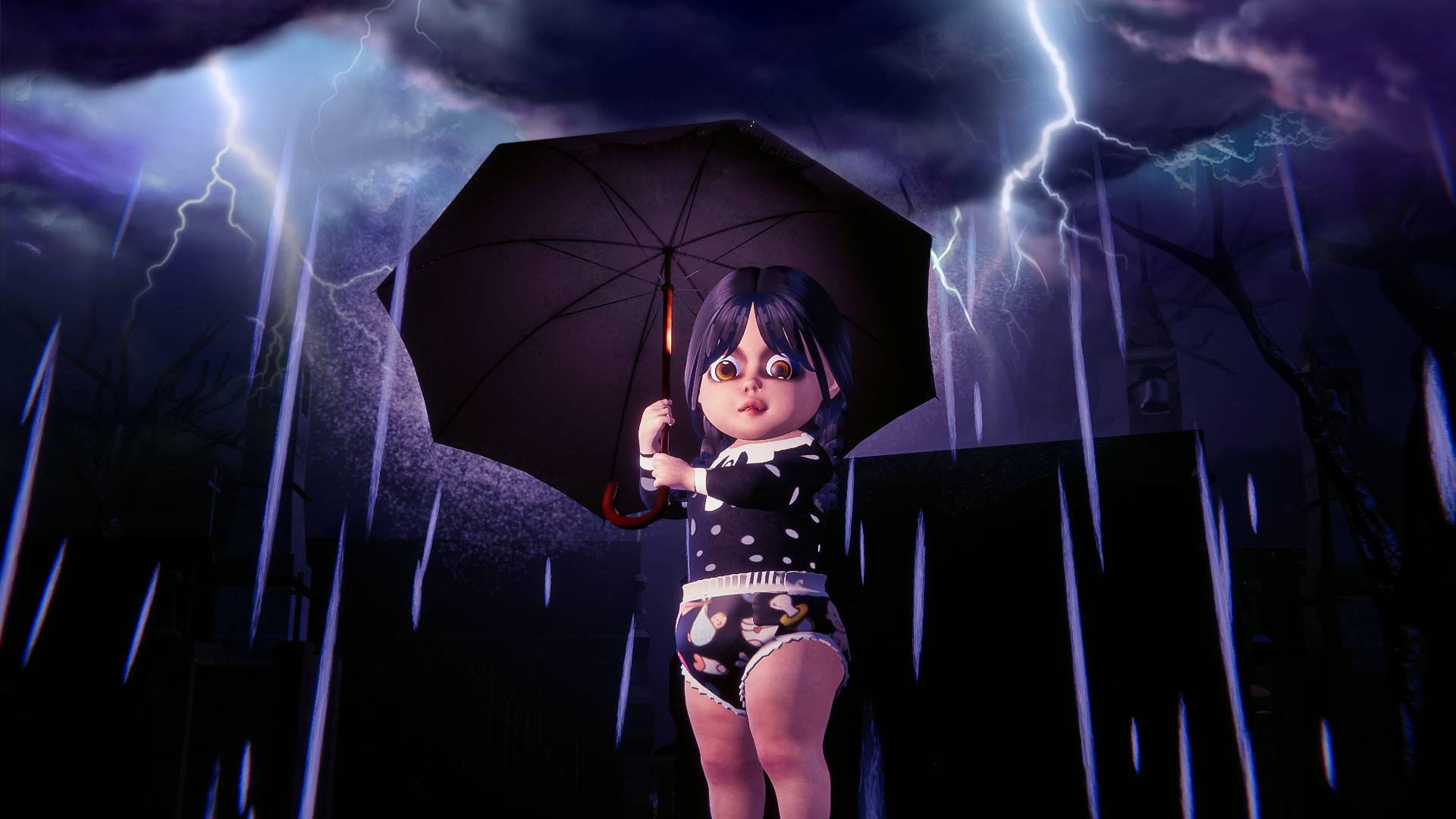 Baby in Black: Horror Games 3D Game Screenshot